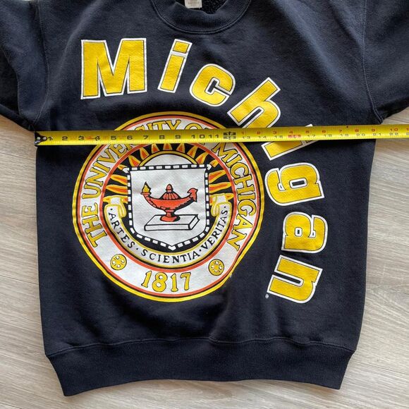 Vintage 90's University of Michigan Sweatshirt Unisex Medium Streetwear RARE Lad - Picture 6 of 8